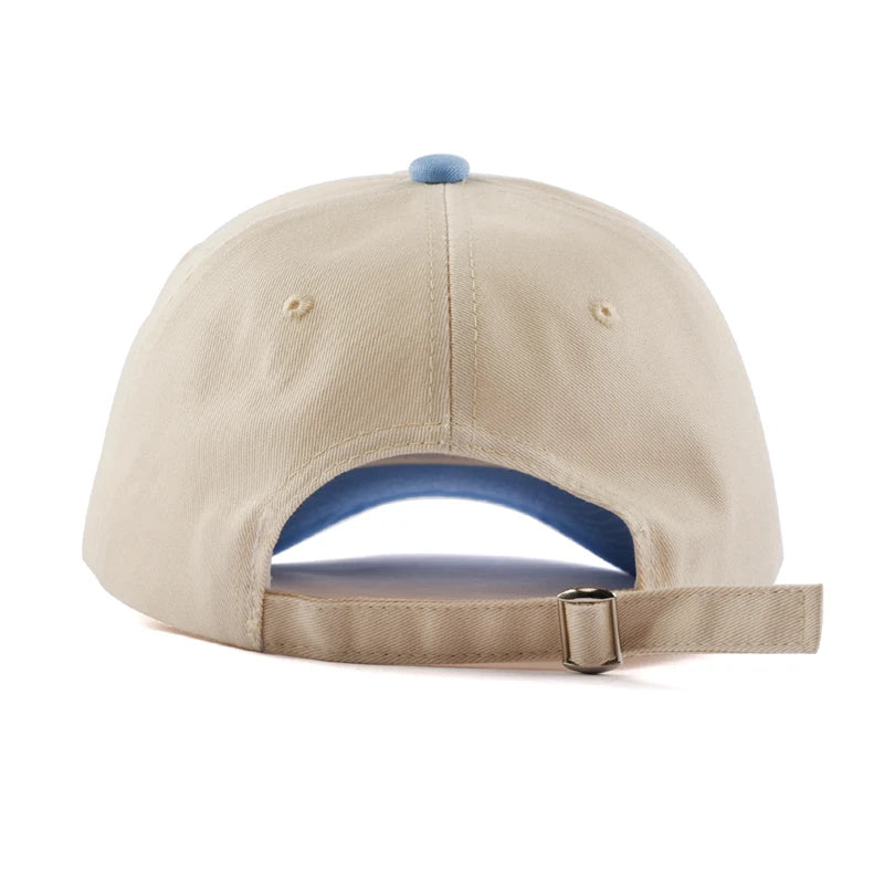 Color Block Cotton Twill Casquette Soft Unstructured Low Profile 6 Panel 2 Tone Dad Hat With Embroidery