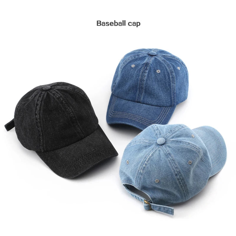 OEM ODM Wholesale High Quality Casual Personalized Acid Washed Blank Plain Dad Hat Denim Gorras Baseball Caps