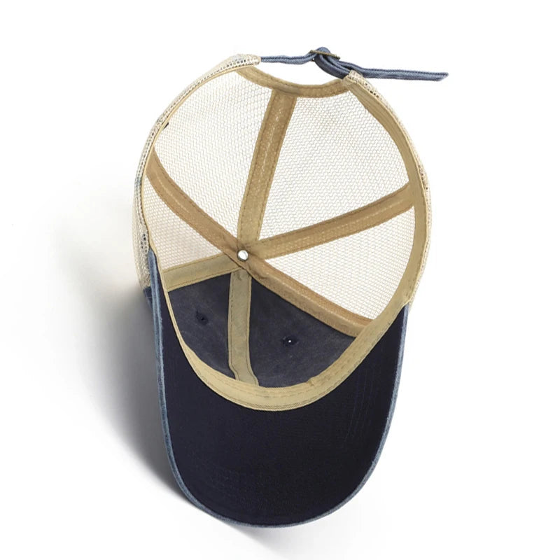 High Quality Hat Manufacturer Breathable Curved Brim Truck Drivers Cotton Blank Plain Mesh Hat Two Tone Trucker Hat