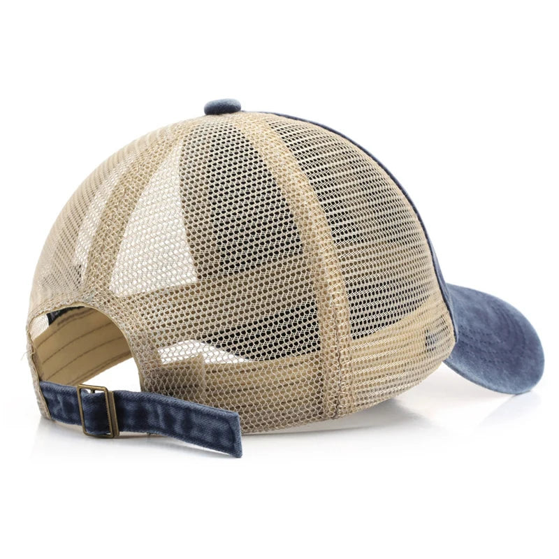 High Quality Hat Manufacturer Breathable Curved Brim Truck Drivers Cotton Blank Plain Mesh Hat Two Tone Trucker Hat