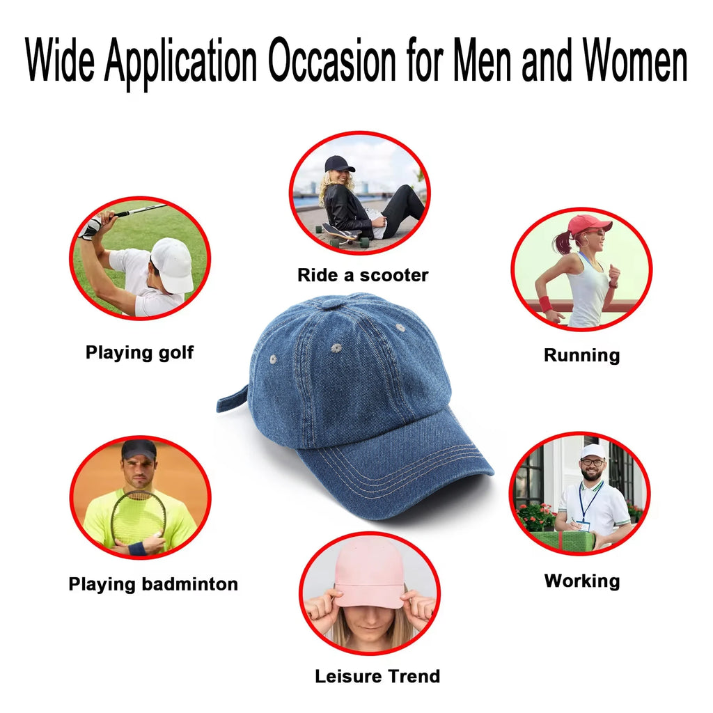 OEM ODM Wholesale High Quality Casual Personalized Acid Washed Blank Plain Dad Hat Denim Gorras Baseball Caps