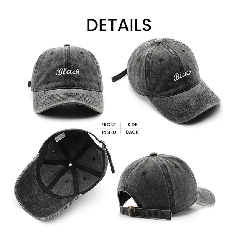 High Quality Outdoor Adjustable Dad Hat for Man and Woman Embroidered Letter Logo 6 Panels Vintage Baseball Cap Embroidery Hats