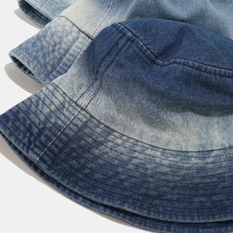 Women's Fashion Jeans Washed Cowboy Bucket Hat Vintage Fisherman Beach Summer Bucket Hat