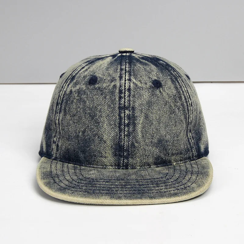 Wholesale High Quality Personalized Hip Hop Hats Acid Washed Blank Plain Baseball Caps Flat Brim 6 Panel Gorras Snapback Hats