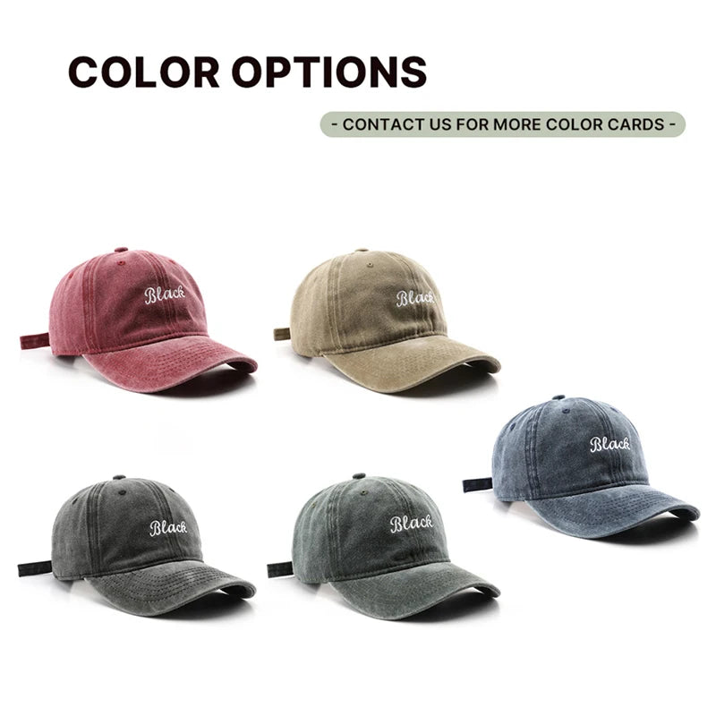 High Quality Outdoor Adjustable Dad Hat for Man and Woman Embroidered Letter Logo 6 Panels Vintage Baseball Cap Embroidery Hats