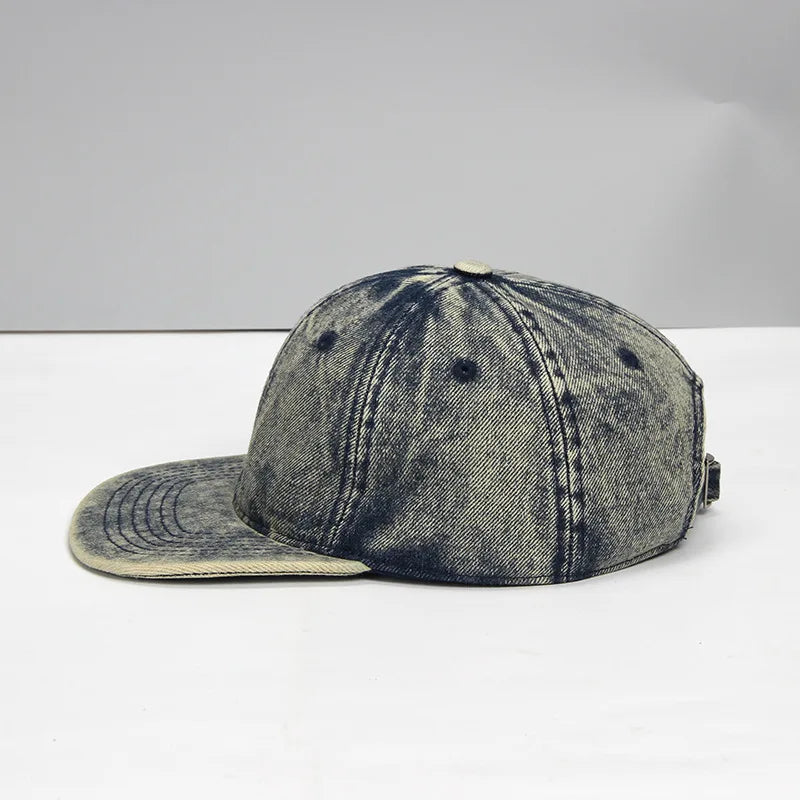 Wholesale High Quality Personalized Hip Hop Hats Acid Washed Blank Plain Baseball Caps Flat Brim 6 Panel Gorras Snapback Hats