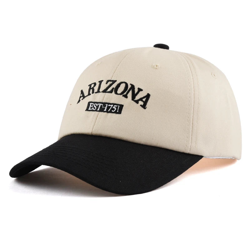 Color Block Cotton Twill Casquette Soft Unstructured Low Profile 6 Panel 2 Tone Dad Hat With Embroidery