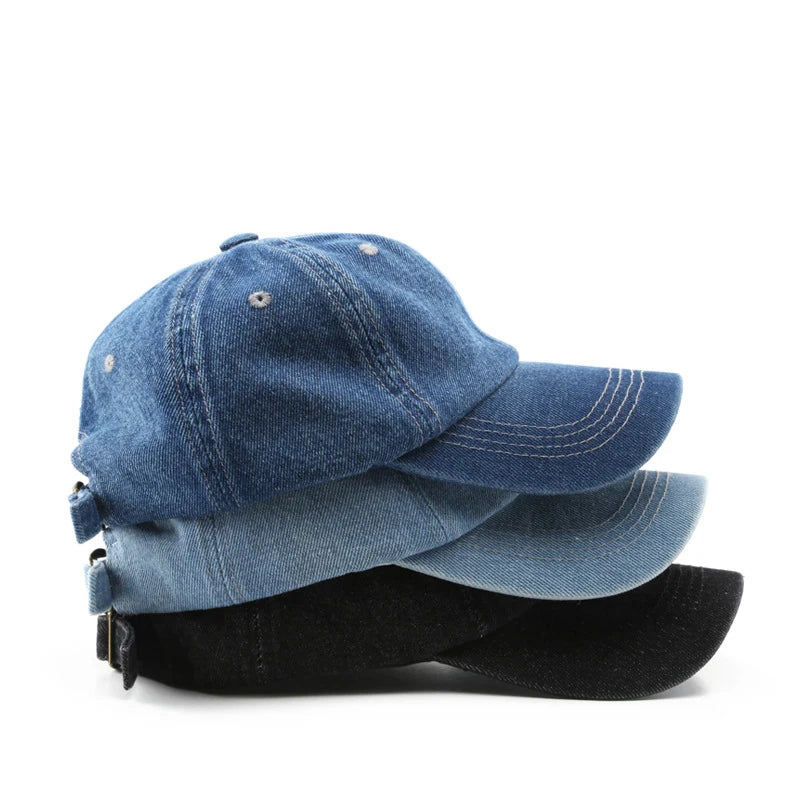 OEM ODM Wholesale High Quality Casual Personalized Acid Washed Blank Plain Dad Hat Denim Gorras Baseball Caps