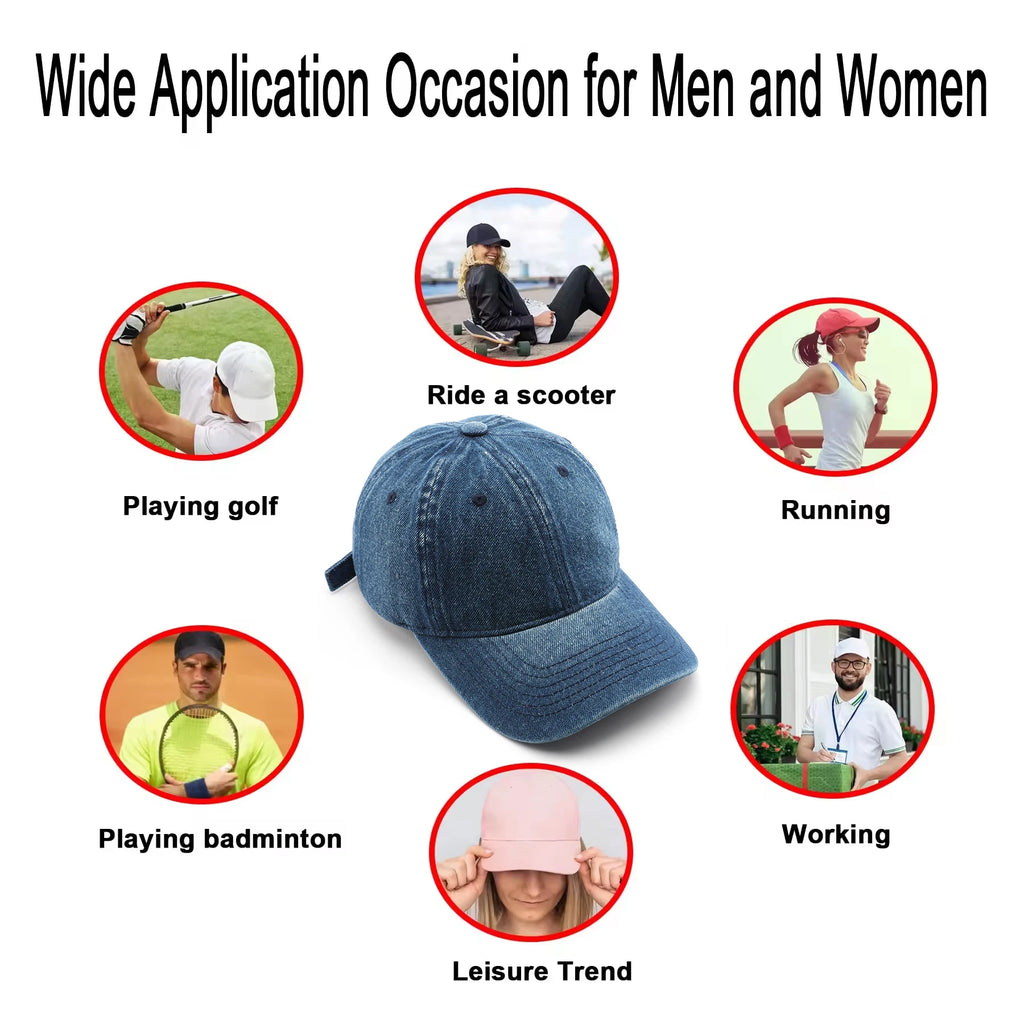 Light Washed Spring Autumn Men's Baseball Cap Curved Brim Trendy European American Style Versatile Breathable Duckbill Cap Women