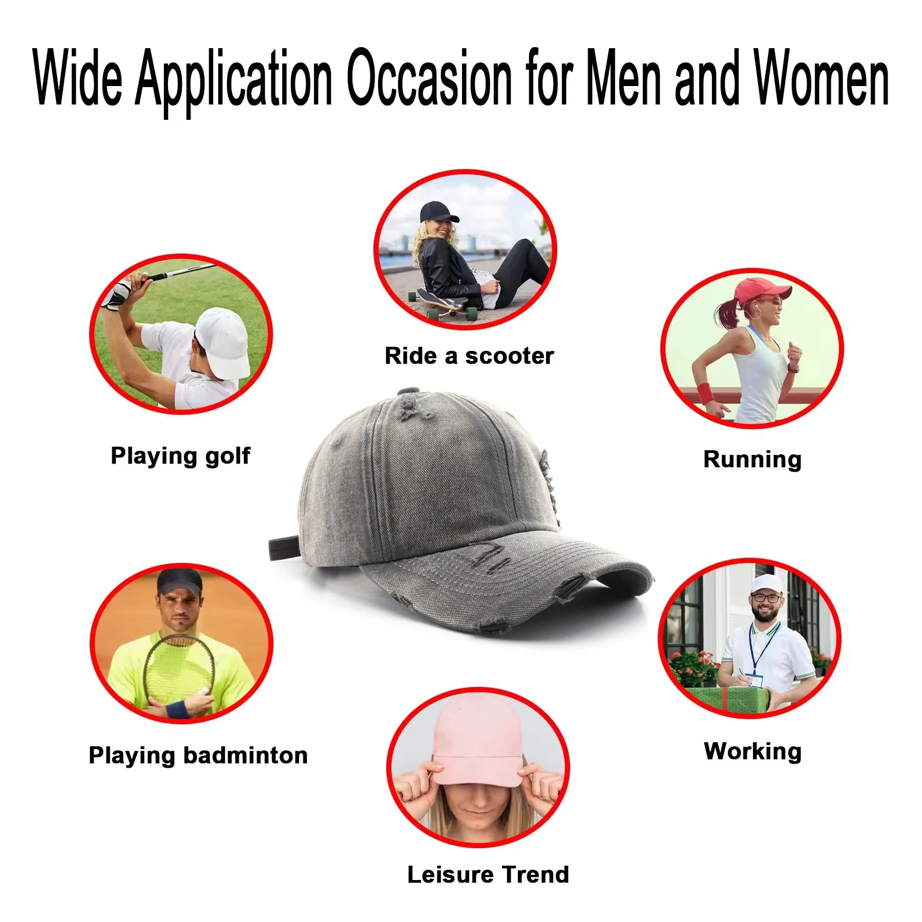 Hip Hop Blank Plain Gorras Baseball Caps Vintage Unisex 6 Panel Cotton Sport Adjustable Distressed Baseball Hat Cap