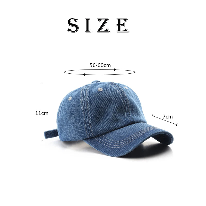 OEM ODM Wholesale High Quality Casual Personalized Acid Washed Blank Plain Dad Hat Denim Gorras Baseball Caps
