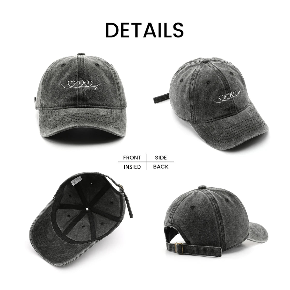 Hot Selling Custom Embroidered 6 Panel Cap Unconstructed Custom Hats for Men Baseball Caps