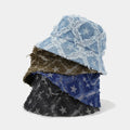Wholesale Autumn New Arrival Stars Frayed Distressed Pattern Jean Denim Bucket Hat Women Men Outdoor Street Sun Hat