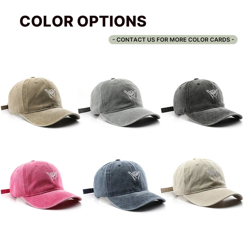 Wholesale High Quality Embroidery Logo Washed Cotton Curved Brim Classic Solid Color Casual Baseball Caps Fitted Dad Hat