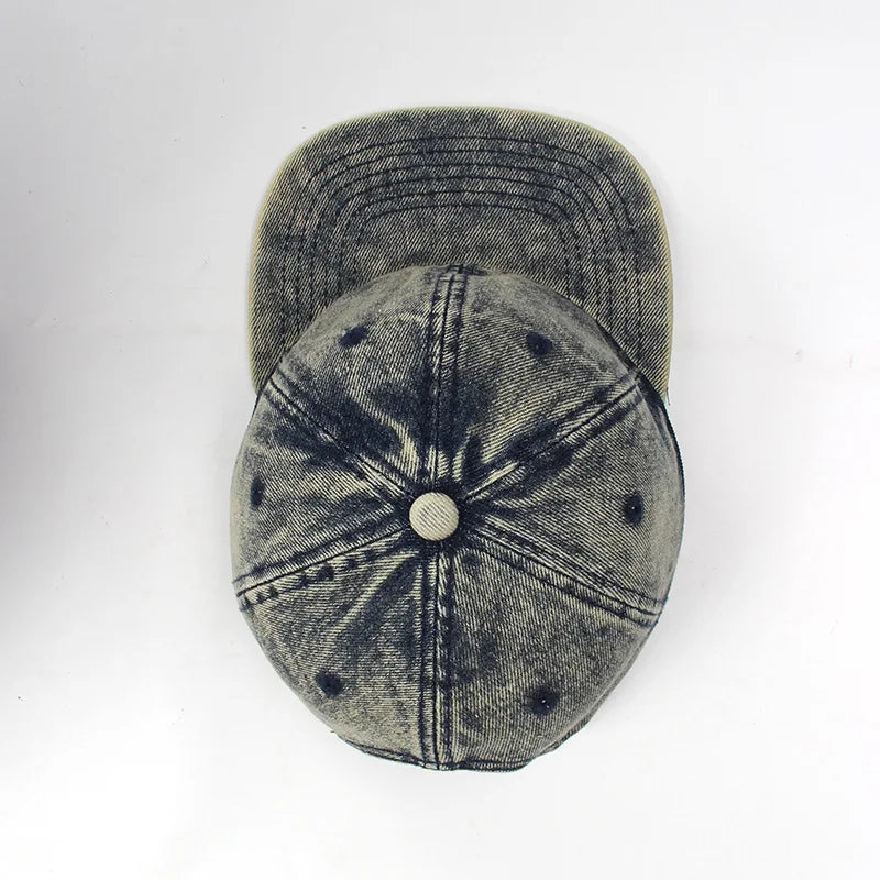 Wholesale High Quality Personalized Hip Hop Hats Acid Washed Blank Plain Baseball Caps Flat Brim 6 Panel Gorras Snapback Hats